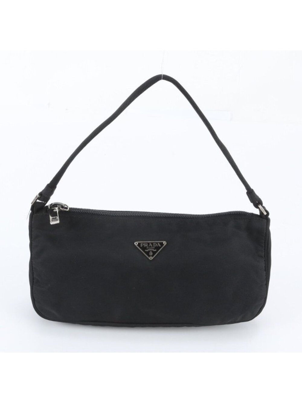 Prada White Tag Tessuto Nylon Triangle Logo Handbag Tote Pouch